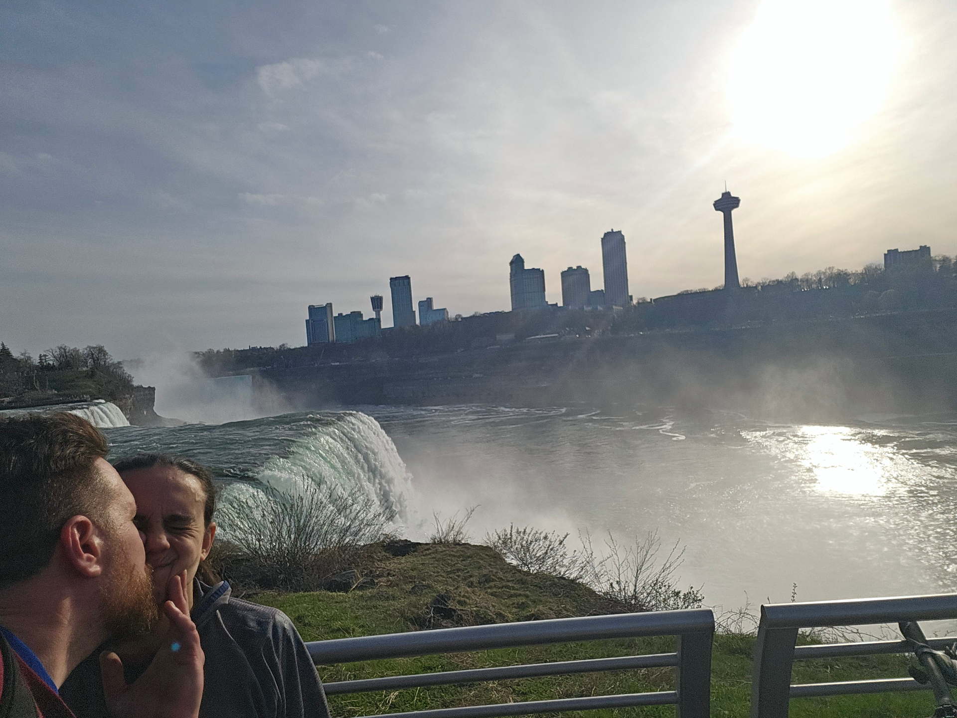 Jacob and his partner at Niagara Falls — still here, still together.